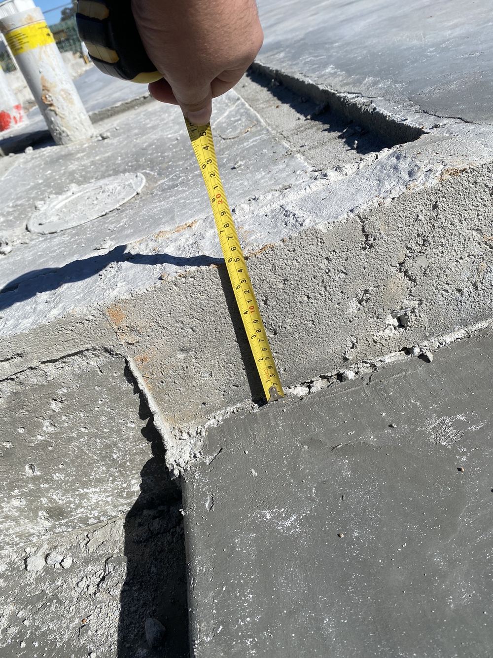 Wet area step down measured around 150mm where the engineering shows 175mm, found during a slab pre-pour inspection in Rouse Hill